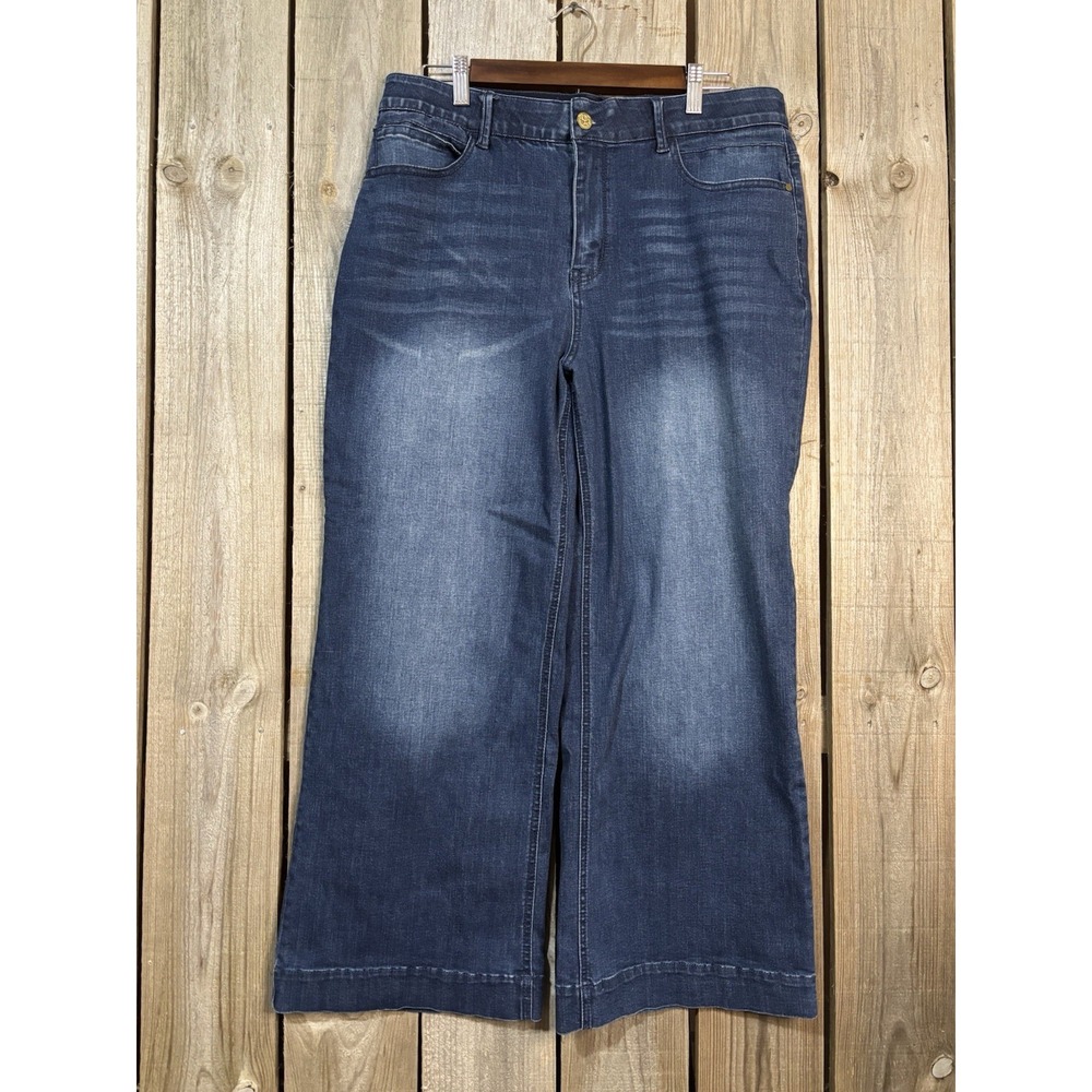 Draper James Women's‎ Wide Leg Cropped Jeans Size 14x26